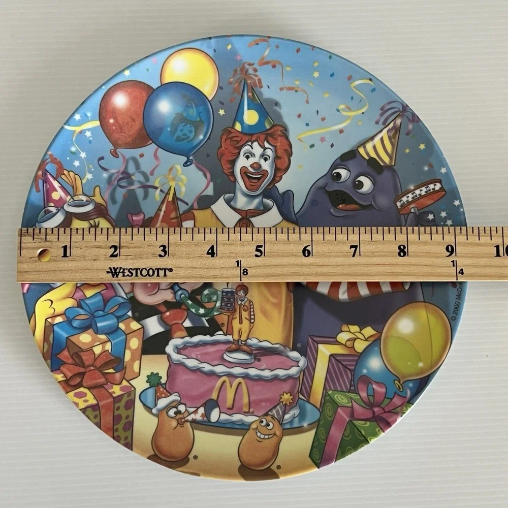 McDonald's Vintage Birthday Party Plate Collectible Decor 2000